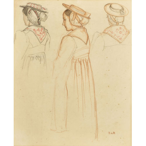 FRAN�OIS DE RIBAUPIERRE : Femmes d'Evol�ne (�tude) (DOBIASCHOFSKY AUKTIONEN AG)
