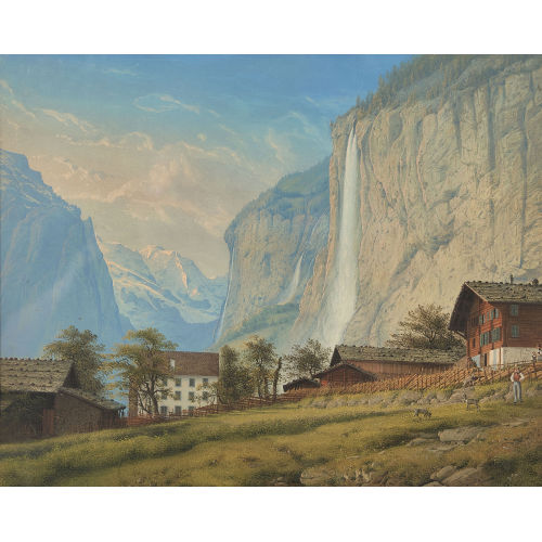 BLEULER MALSCHULE : Der Staubbachfall im Lauterbrunnental (DOBIASCHOFSKY AUKTIONEN AG)
