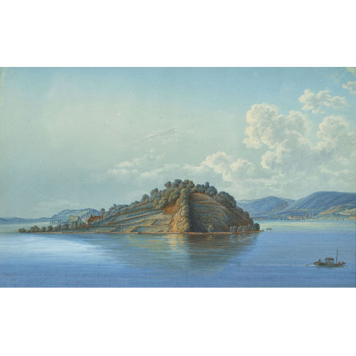 JOHANN JOSEPH HARTMANN : Bielersee mit St. Petersinsel (DOBIASCHOFSKY AUKTIONEN AG)