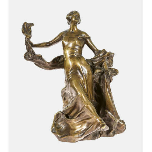 ENDE 19. JH. FRANKREICH : Tanzende mit reichstofflichem Kleid (DOBIASCHOFSKY AUKTIONEN AG)