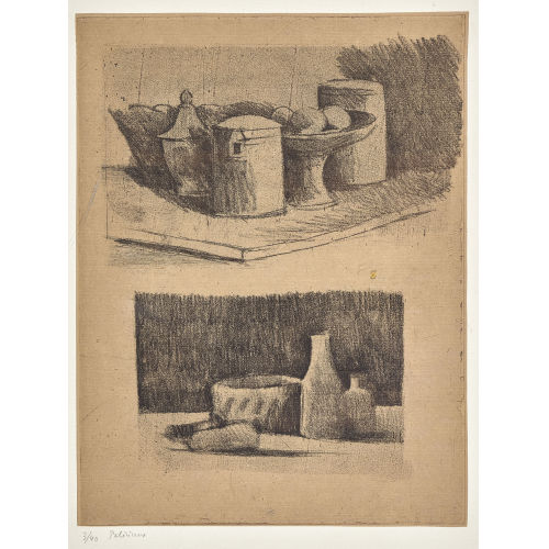 G�RARD DE PAL�ZIEUX : 'Coupe de citrons et pots' / 'Petite corbeille et pots' (DOBIASCHOFSKY AUKTIONEN AG)