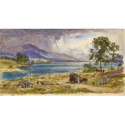 CHARLES JONES WAY : Berglandschaft mit K�hen bei aufziehendem Gewitter (DOBIASCHOFSKY AUKTIONEN AG)