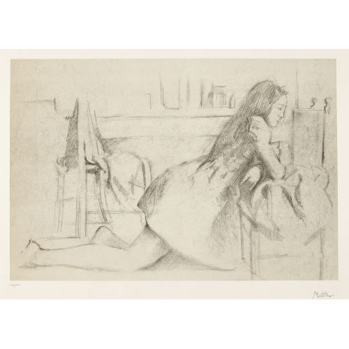 BALTHASAR) BALTHUS (EIGTL. KLOSSOWSKI DE ROLA : 'Jeune fille agenouill�e' (DOBIASCHOFSKY AUKTIONEN AG)