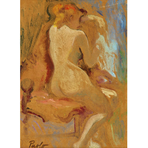 PAUL JAKOB) PAOLO (EIGTL. M�LLER : Sitzender weiblicher Akt (DOBIASCHOFSKY AUKTIONEN AG)