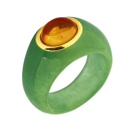 CITRIN-JADE-RING : (DOBIASCHOFSKY AUKTIONEN AG)