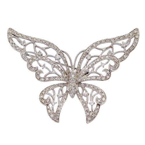 DIAMANT-BROSCHE : (DOBIASCHOFSKY AUKTIONEN AG)