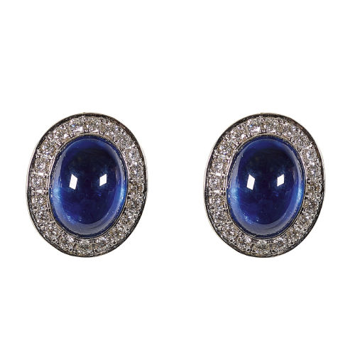SAPHIR-DIAMANT-OHRSTECKER : (DOBIASCHOFSKY AUKTIONEN AG)