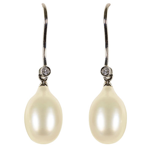 PERLEN-DIAMANT-OHRH�NGER : (DOBIASCHOFSKY AUKTIONEN AG)