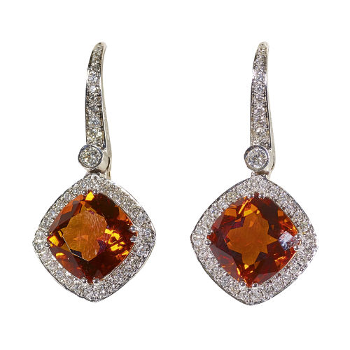 CITRIN-DIAMANT-OHRH�NGER : (DOBIASCHOFSKY AUKTIONEN AG)