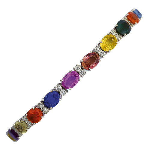 SAPHIR-DIAMANT-BRACELET : (DOBIASCHOFSKY AUKTIONEN AG)