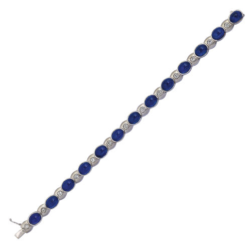 SAPHIR-DIAMANT-BRACELET : (DOBIASCHOFSKY AUKTIONEN AG)