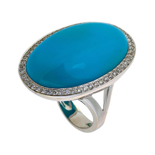 T�RKIS-DIAMANT-RING : (DOBIASCHOFSKY AUKTIONEN AG)