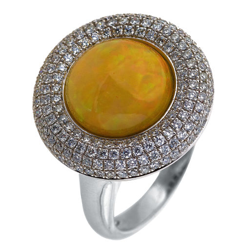 OPAL-DIAMANT-RING : (DOBIASCHOFSKY AUKTIONEN AG)