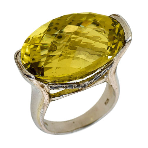LEMONQUARZ-DIAMANT-RING : (DOBIASCHOFSKY AUKTIONEN AG)