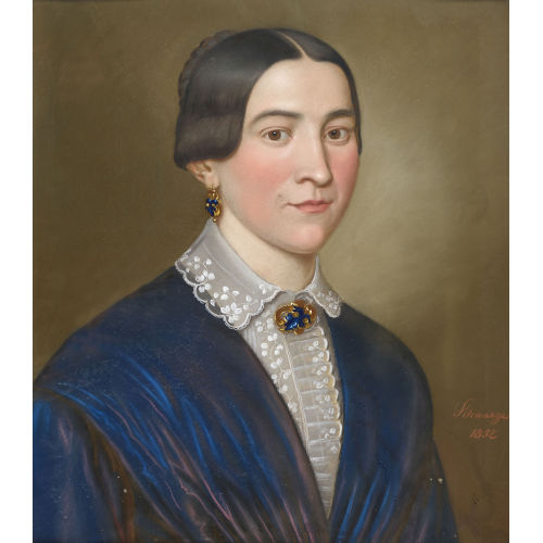 JOHANN GEORG SCHWARTZE : Brustbildnis einer jungen Dame im Dreiviertelprofil (DOBIASCHOFSKY AUKTIONEN AG)