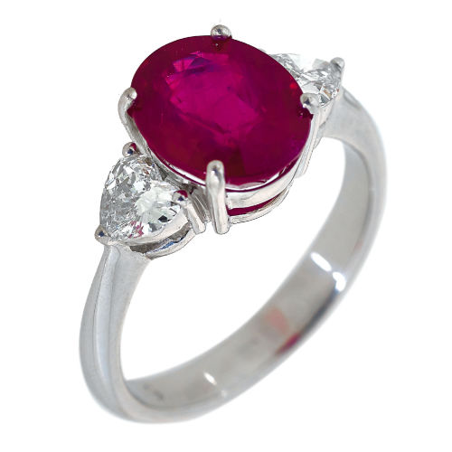 RUBIN-DIAMANT-RING : (DOBIASCHOFSKY AUKTIONEN AG)