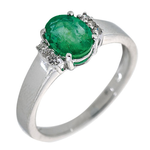 SMARAGD-BRILLANT-RING : (DOBIASCHOFSKY AUKTIONEN AG)