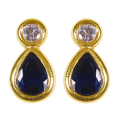 SAPHIR-BRILLANT-OHRSTECKER : Bucherer, Luzern (DOBIASCHOFSKY AUKTIONEN AG)