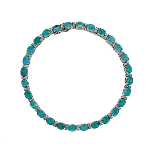 SMARAGD-DIAMANT-BRACELET : (DOBIASCHOFSKY AUKTIONEN AG)