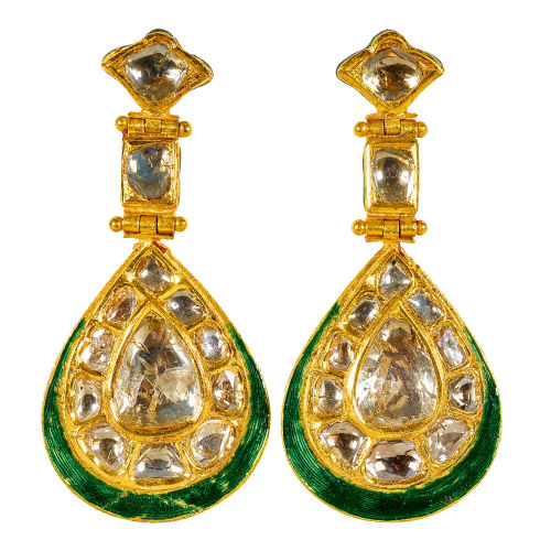 DIAMANT-OHRH�NGER : Kurdan Meena, Indien, 20. Jh (DOBIASCHOFSKY AUKTIONEN AG)