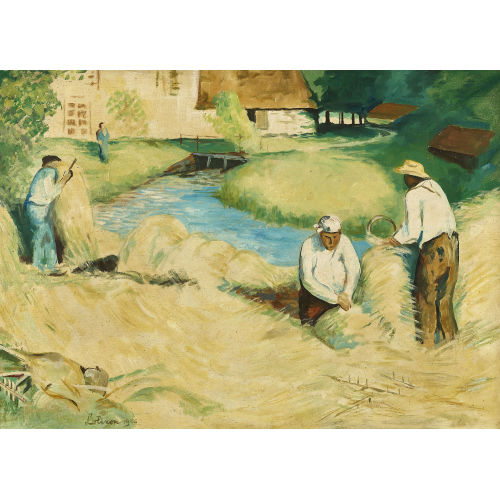 ROBERT LOTIRON : Les moissonneuses (DOBIASCHOFSKY AUKTIONEN AG)