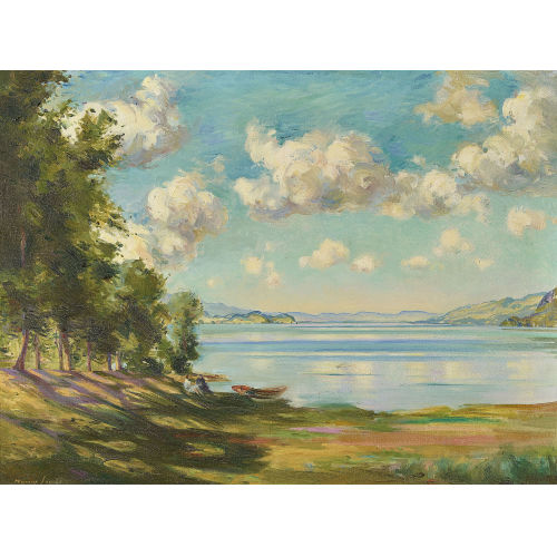 MARCUS JACOBI : Sommerliche Seeuferpartie (DOBIASCHOFSKY AUKTIONEN AG)