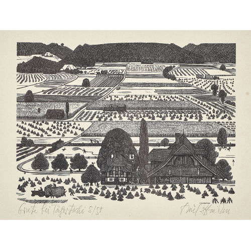 EMIL ZBINDEN : 'Ernte bei T�gertschi' (DOBIASCHOFSKY AUKTIONEN AG)