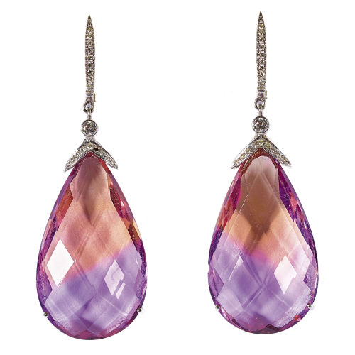 AMETRIN-DIAMANT-OHRH�NGER : (DOBIASCHOFSKY AUKTIONEN AG)