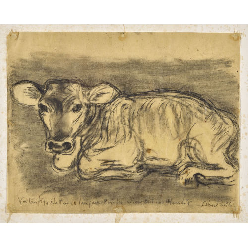 FRITZ EDUARD PAULI : Liegendes Kalb (DOBIASCHOFSKY AUKTIONEN AG)