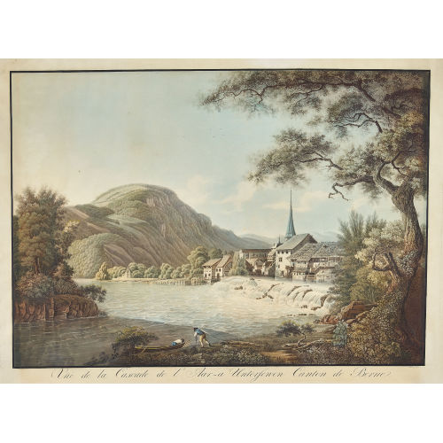 PETER BIRMANN : 'Vue de la Cascade de l'Aar - a Untersewen Canton de Berne' (DOBIASCHOFSKY AUKTIONEN AG)