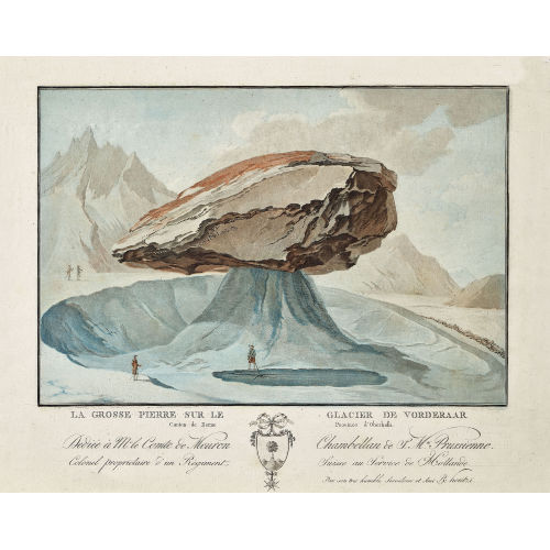 CASPAR WOLF : 'La grosse pierre sur le glacier de Vorderaar' (DOBIASCHOFSKY AUKTIONEN AG)
