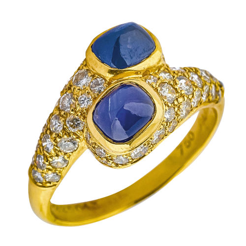 SAPHIR-BRILLANT-RING : Cartier, Paris (DOBIASCHOFSKY AUKTIONEN AG)