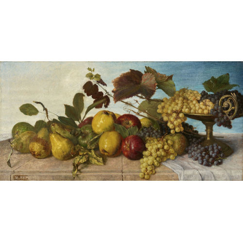 FRANZ MOLITOR : Stillleben mit Birnen, �pfeln und Trauben (DOBIASCHOFSKY AUKTIONEN AG)