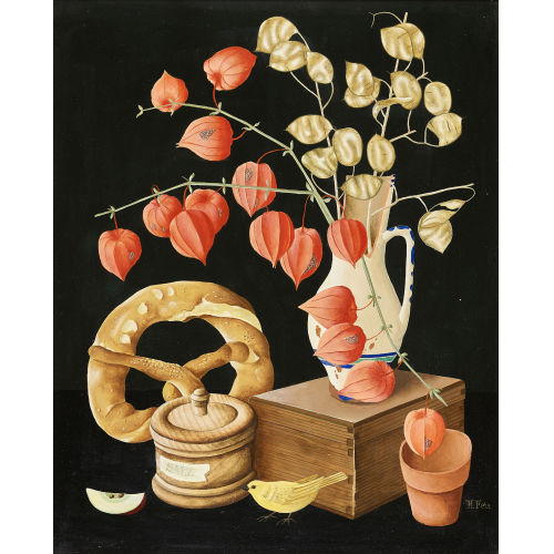 HELMUTH FETZ : 'Stillleben mit Brezel' (DOBIASCHOFSKY AUKTIONEN AG)