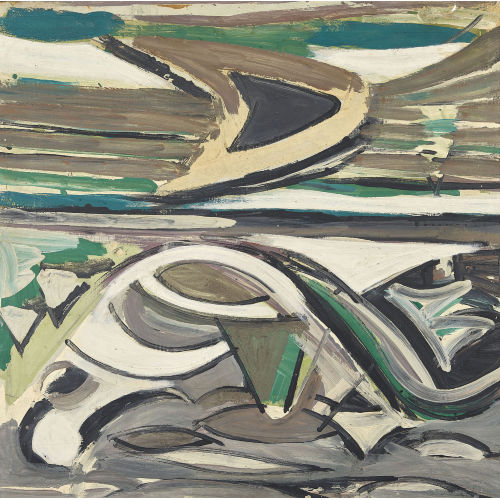 HEINER MALKOWSKY : 'Abstrahierte Landschaft' (DOBIASCHOFSKY AUKTIONEN AG)