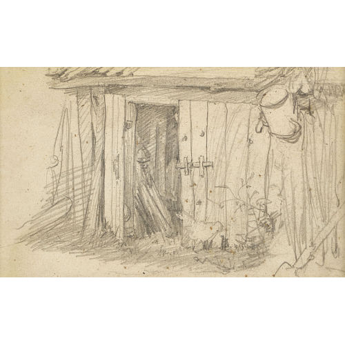 ALBERT ANKER : Schuppen mit offen stehender T�r (DOBIASCHOFSKY AUKTIONEN AG)