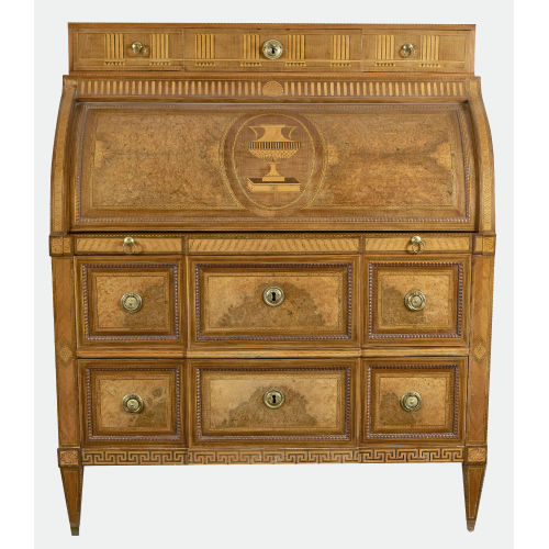 ZYLINDERBUREAU MIT AUFSATZ : Louis XVI, Bern, um 1800 (Werkstatt Christoph Hopfeng�rtner) (DOBIASCHOFSKY AUKTIONEN AG)