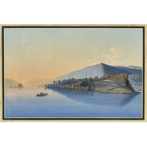 JOHANN JOSEPH HARTMANN : Bielersee mit St. Petersinsel (DOBIASCHOFSKY AUKTIONEN AG)