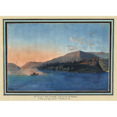 JOHANN JOSEPH HARTMANN : 'IIme vue de l'Isle St. Pierre, sur le Lac de Bienne...' (DOBIASCHOFSKY AUKTIONEN AG)