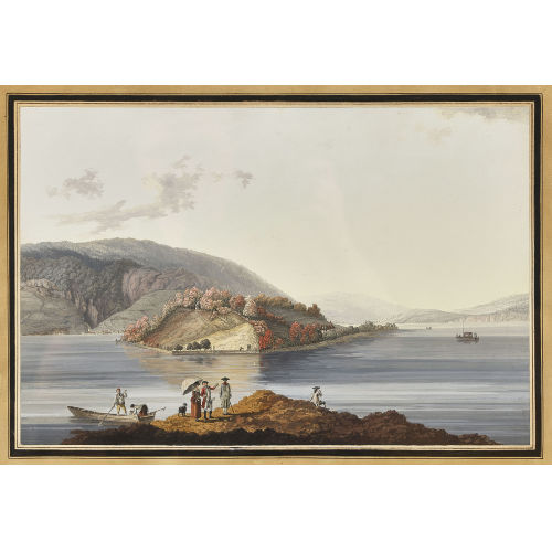 JOHANN JOSEPH HARTMANN : 'Premiere vue de l'Isle St. Pierre' (DOBIASCHOFSKY AUKTIONEN AG)