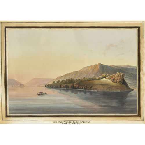 JOHANN JOSEPH HARTMANN : 'Seconde vue de l'Isle St. Pierre sur le Lac de Bienne' (DOBIASCHOFSKY AUKTIONEN AG)