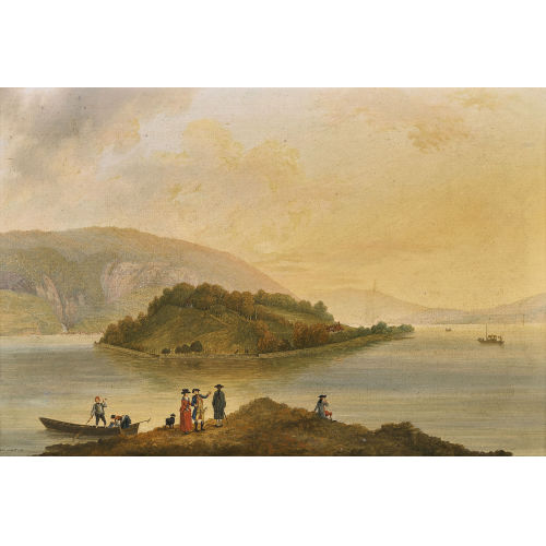 JOHANN JOSEPH HARTMANN : Bielersee mit St. Petersinsel (DOBIASCHOFSKY AUKTIONEN AG)