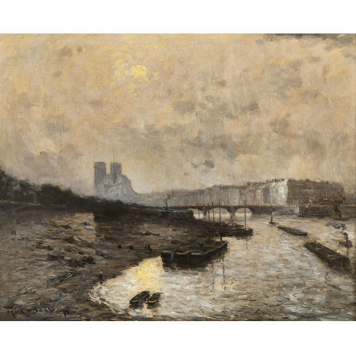 FRANK-MYERS BOGGS : Seine-Ufer mit Notre-Dame de Paris (DOBIASCHOFSKY AUKTIONEN AG)