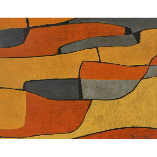 GUSTAVE SINGIER : 'Esquisse en vue d'une tapisserie tiss�e � Aubusson 'Les Maures'' (DOBIASCHOFSKY AUKTIONEN AG)