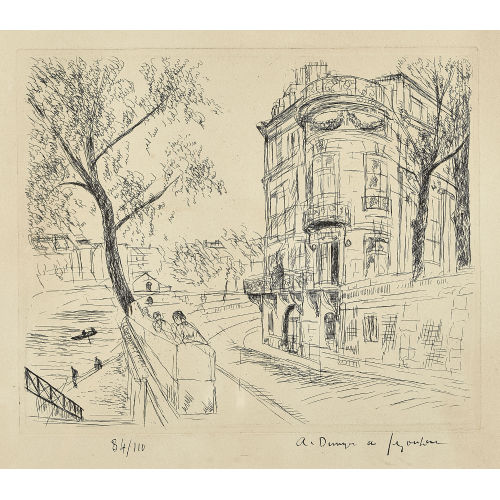 ANDR� ALBERT MARIE DUNOYER DE SEGONZAC : 'L'Hotel Lambert' (DOBIASCHOFSKY AUKTIONEN AG)
