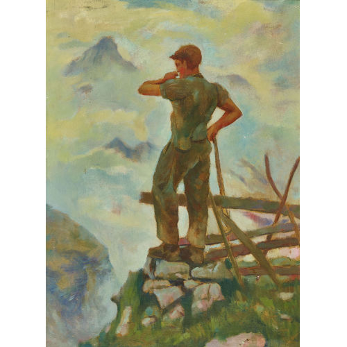 AUGUSTE BAUD-BOVY : Bergbauer �ber dem Nebelmeer (DOBIASCHOFSKY AUKTIONEN AG)