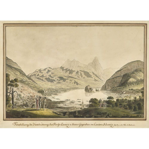 JOHANN JAKOB ASCHMANN : 'Von der Versch�ttung des Dorfs Lauerz u. dieser Gegenden im Canton Schweiz' (DOBIASCHOFSKY AUKTIONEN AG)