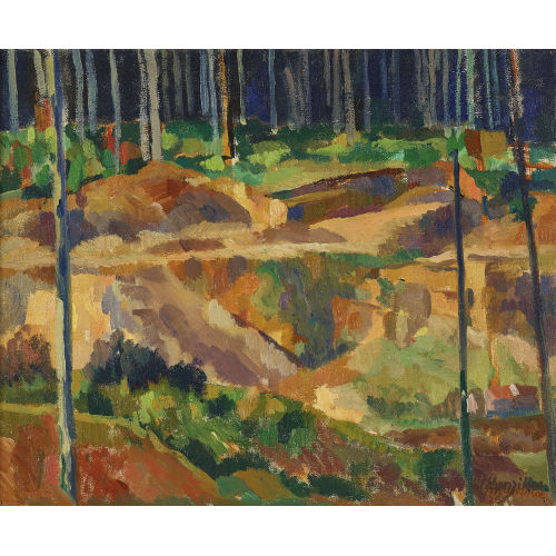 WERNER HUNZIKER : 'Lehmgrube bei Aarau (Distelberg)' (DOBIASCHOFSKY AUKTIONEN AG)