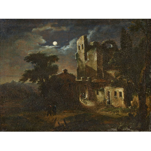 AERT I VAN DER NEER : Vom Mond beschienene Burg (DOBIASCHOFSKY AUKTIONEN AG)