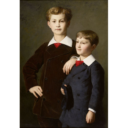 ALBERT ANKER : 'Bildnis der S�hne Chr�tien' (DOBIASCHOFSKY AUKTIONEN AG)
